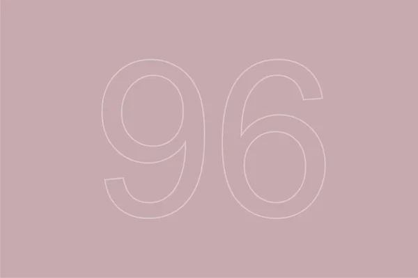 Transparente Zahl Auf Pastellfarbenem Hintergrund — Stockfoto