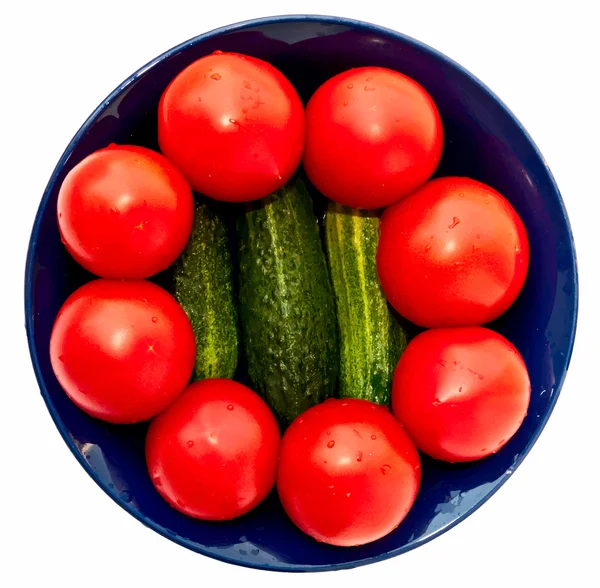Тарелка с овощами — стоковый вектор