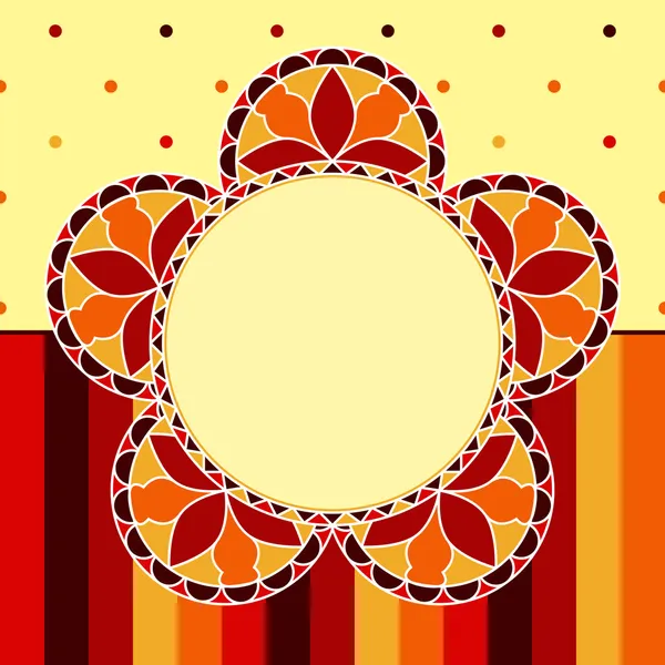 Carte fleur en verre teinté — Image vectorielle