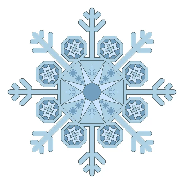 Single Snowflake — Stock Vector