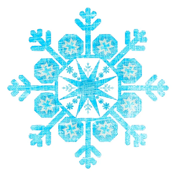 Flocon de neige de Noël Grunge — Image vectorielle