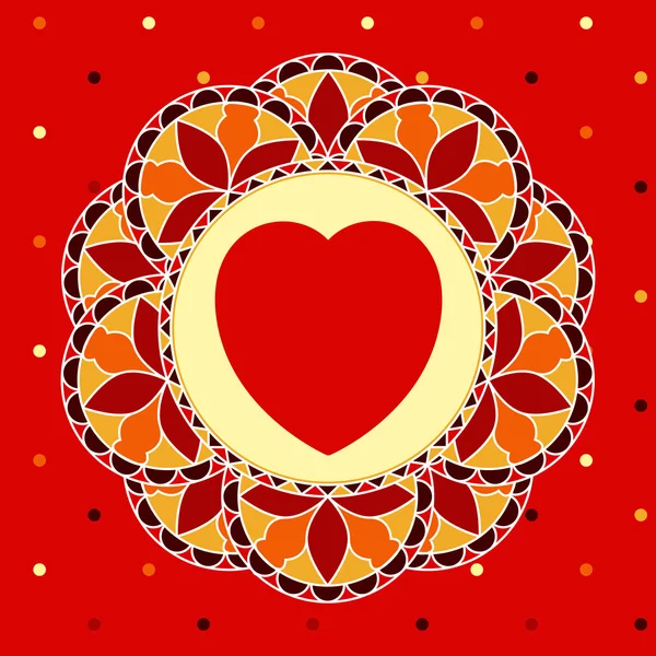 Mosaic Valentine — Stock Vector