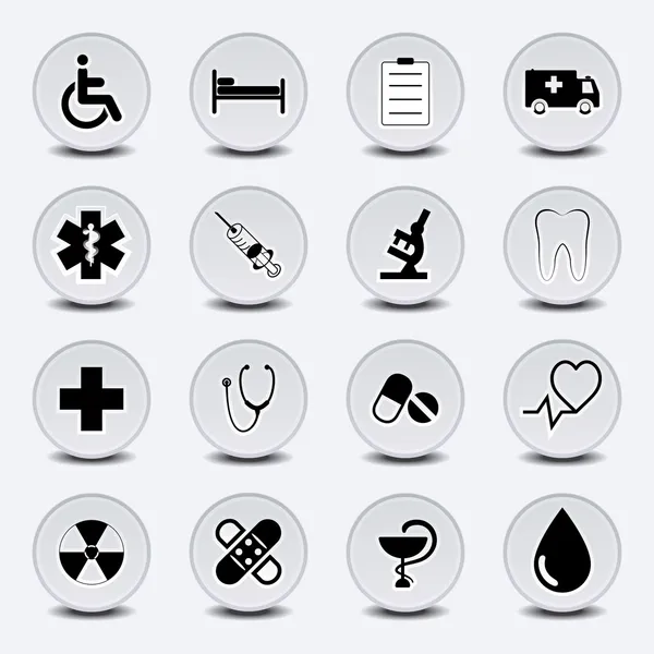 Icon Set Medikament — Stockvektor