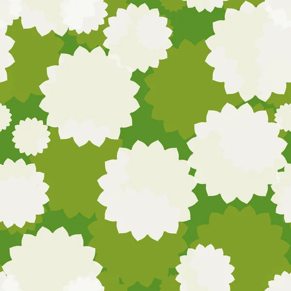 Witte bloemen naadloze — Stockvector