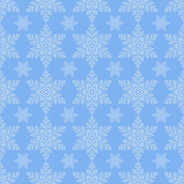 Blå snöflinga sömlösa — Stock vektor