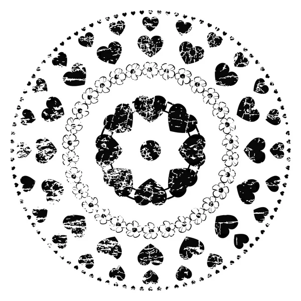 Ornamento blanco y negro — Vector de stock