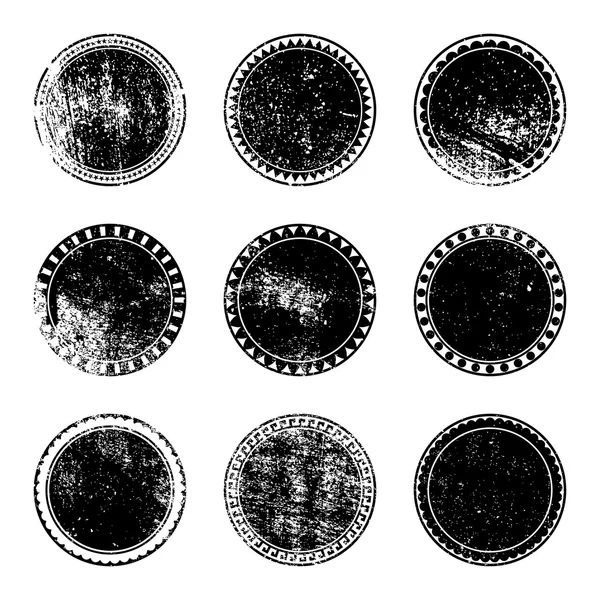 Set di francobolli Grunge — Vettoriale Stock