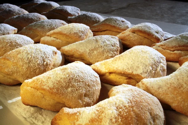 Piasek słodkie tarty ciasteczka świąteczne z cukru pudru — Zdjęcie stockowe