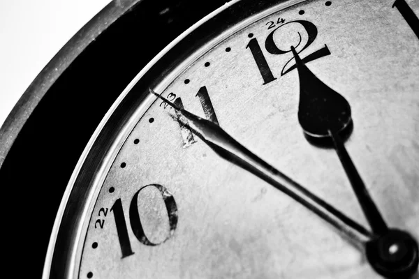 Retro clock time five to twelve — Stock Photo, Image
