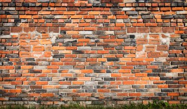 old red brick wall background clipart