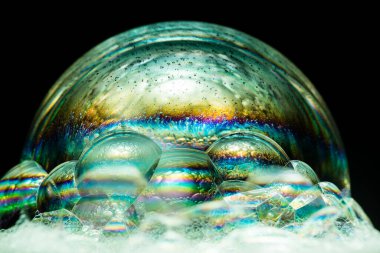 bulaşık sabunu ile yapılan makro sabun köpüğü