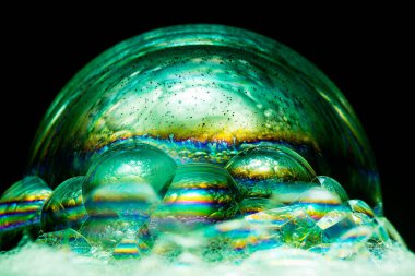 bulaşık sabunu ile yapılan makro sabun köpüğü