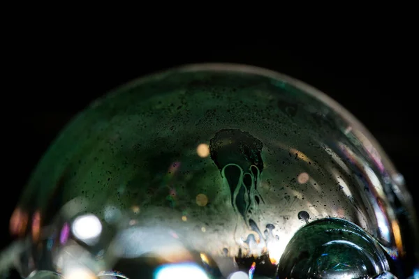 Macro Soap Bubble Made Dish Soap — Stock Photo, Image