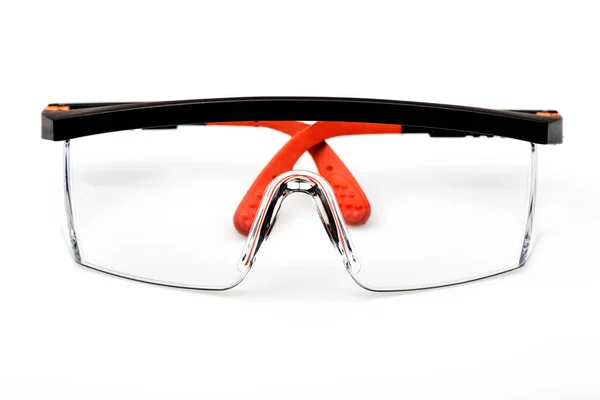 Beyaz Arka Planda Izole Edilmiş Koruyucu Güvenlik Gözlükleri — Stok fotoğraf
