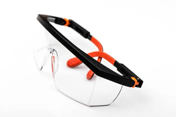 Lunettes Protection Isolées Sur Fond Blanc — Photo