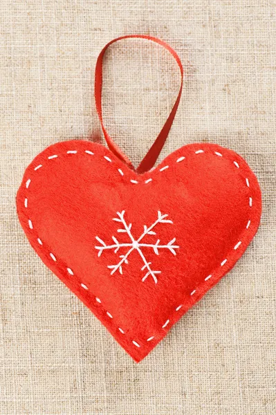 Red Christmas heart Royalty Free Stock Images