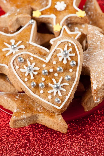 Ingerichte kerstkoekjes — Stockfoto