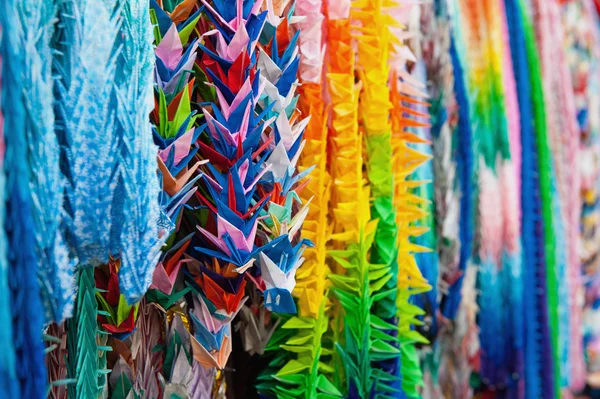 Close up of colorful origami offerings — Stock Photo, Image