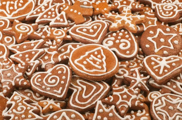 Lebkuchen-Weihnachtsplätzchen Stockfoto