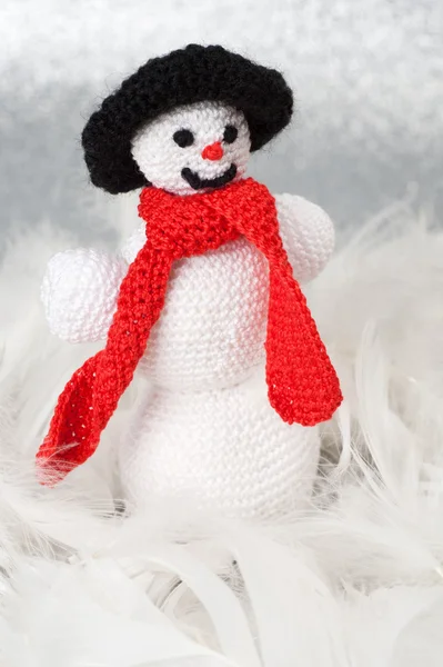 Decorazione fatta in casa Natale Crochet Immagini Stock Royalty Free