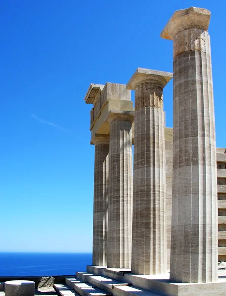 Tempio di Apollo, Lindos, Rodi, Grecia Immagine Stock