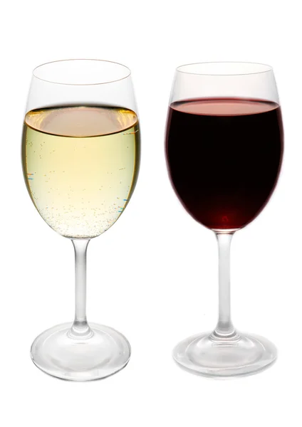 Red and white wine. Royalty Free Stock Images