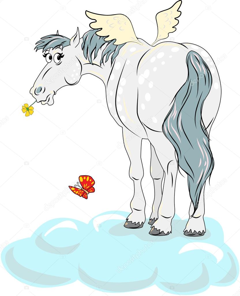 Cartoon horsey with wings