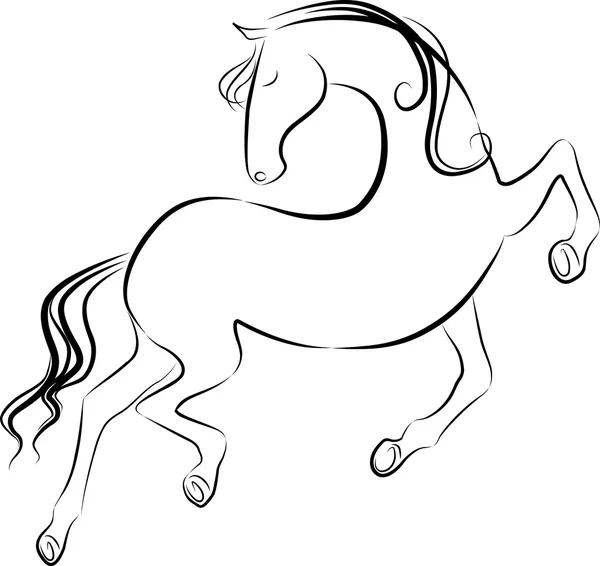 Caballo bailando — Vector de stock