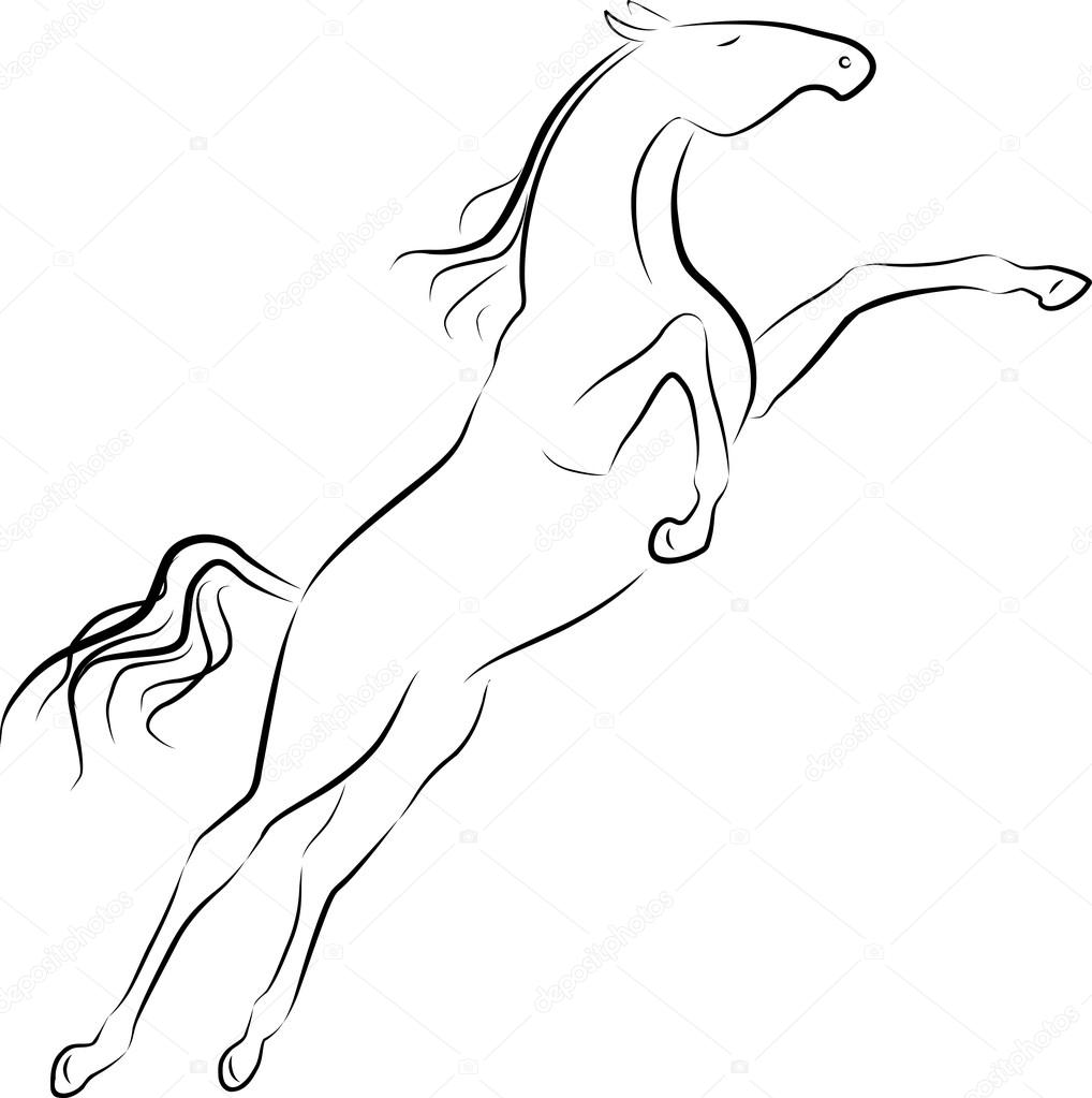 Jumping horse