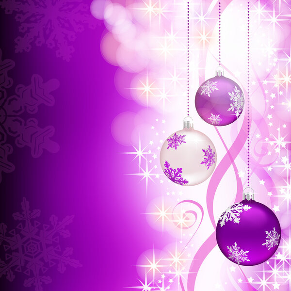 Christmas background with decorations