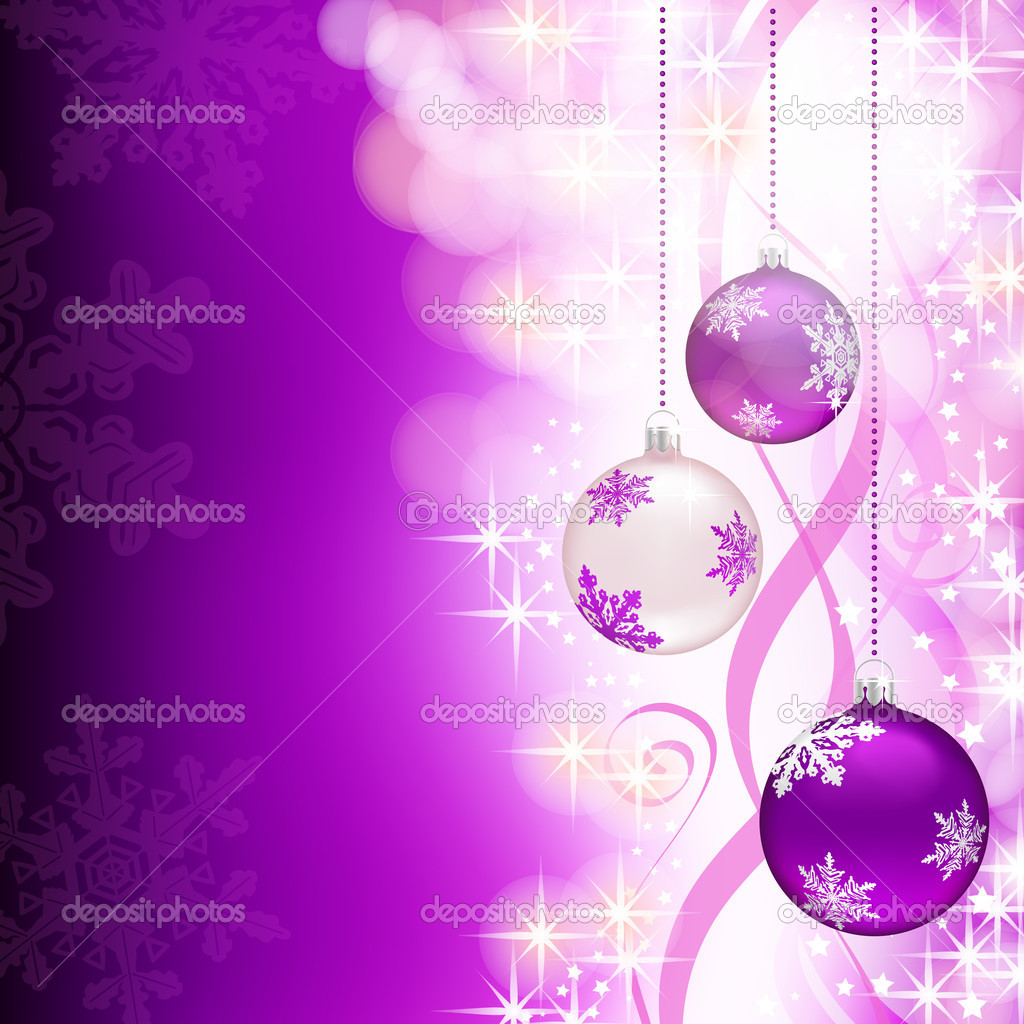 Christmas background with decorations