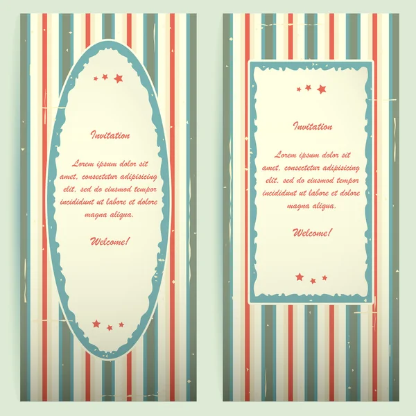 Invitation cards with different frames. — Stok Vektör