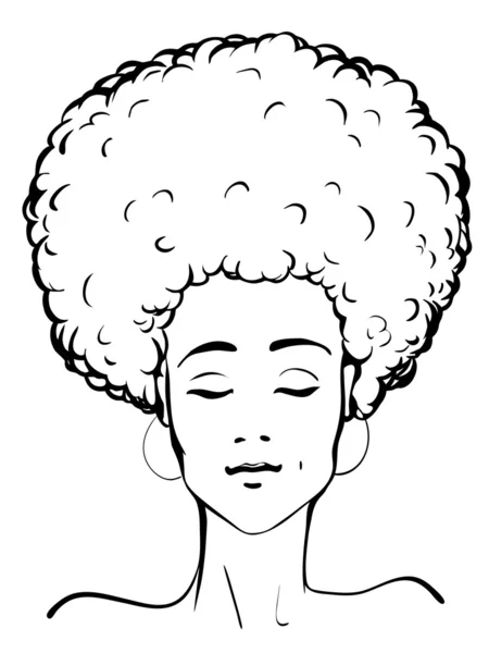 Afro Lady — Stock vektor