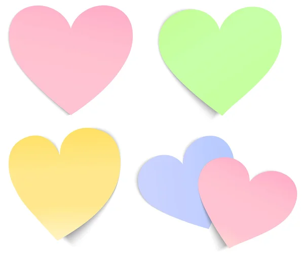 Corazón en forma de poste multicolor — Vector de stock