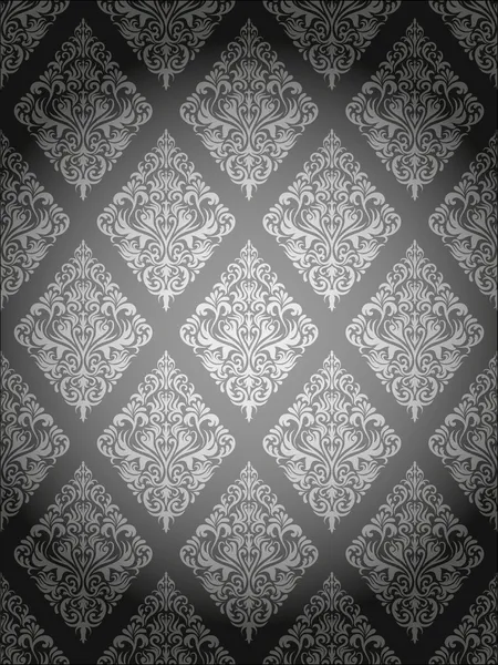 Damask pattern gray — Stock Vector
