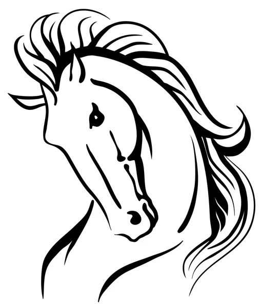 Cabeza de caballo estilizada — Vector de stock