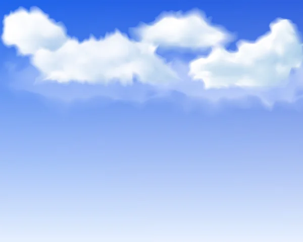 Cielo con nuvole realistiche — Vettoriale Stock