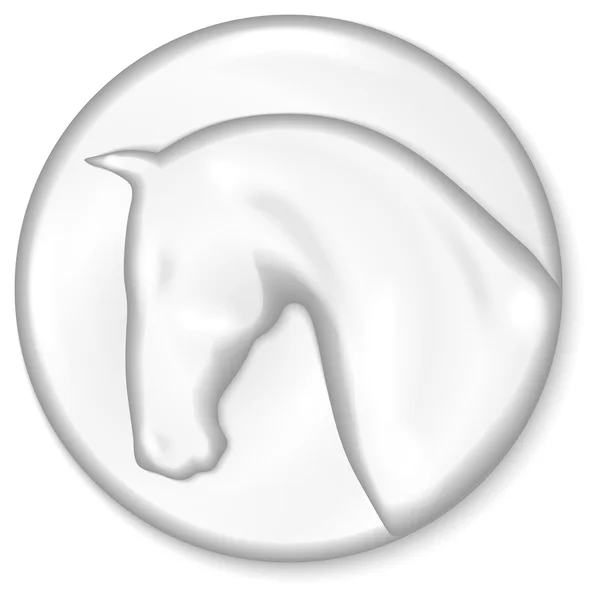 Paard medaillon — Stockvector