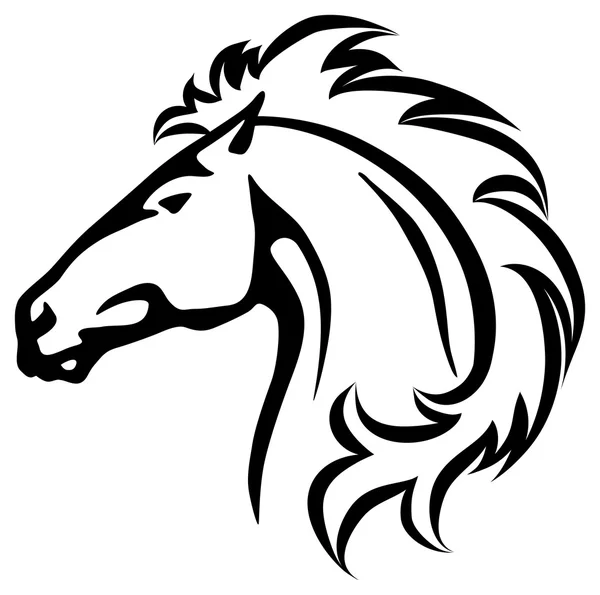 Wild paard hoofd — Stockvector
