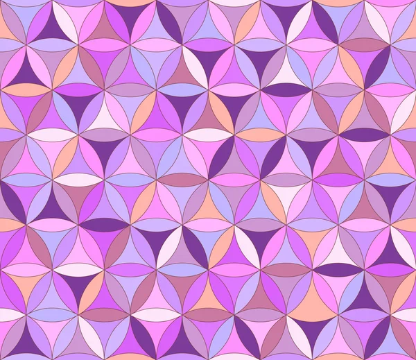 Flower of life seamless pattern purple — Stock Vector