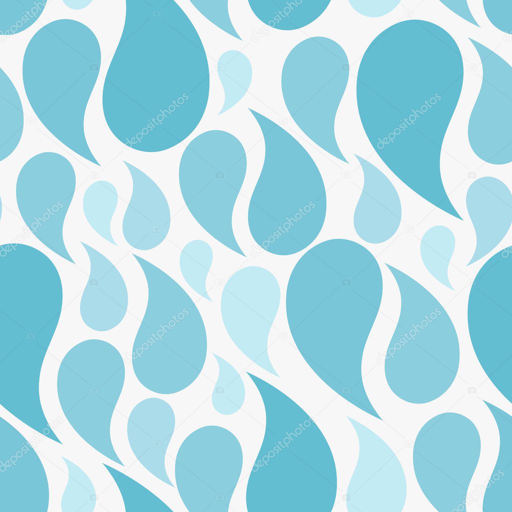 Seamless geometric pattern blue drops