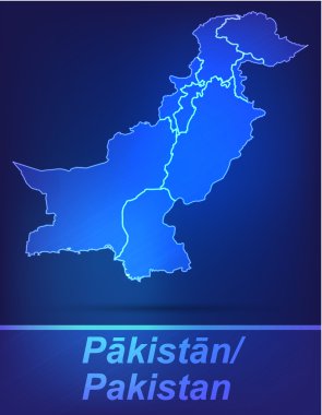 scrible olarak sınırları ile Pakistan Haritası