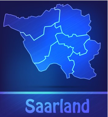 saarland scrible olarak harita sınırları ile