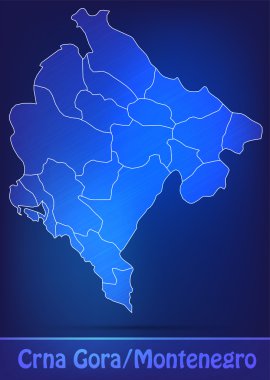 Karadağ scrible olarak harita sınırları ile