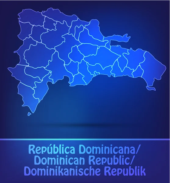 Mapa de República Dominicana con las fronteras como scrible — Archivo Imágenes Vectoriales