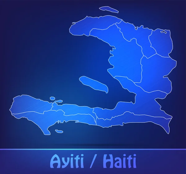 Map of Haiti with borders as scrible — Stock Vector