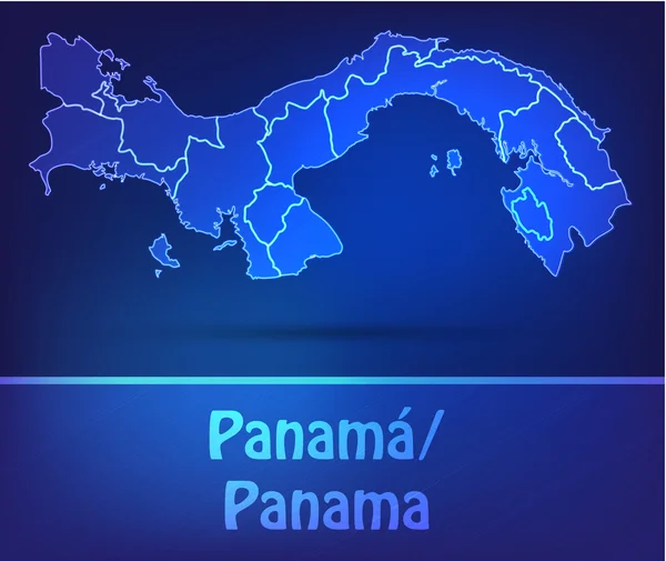 Mapa de Panamá con las fronteras como garabatos — Archivo Imágenes Vectoriales