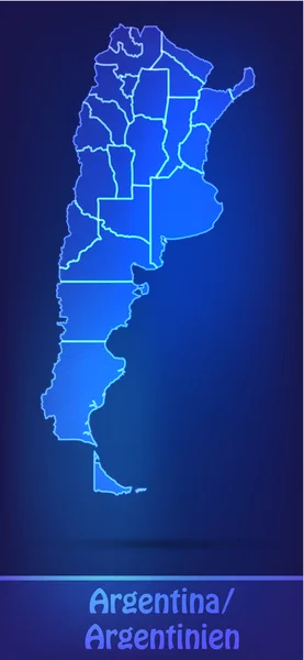 Mapa da Argentina com fronteiras como scrible — Vetor de Stock