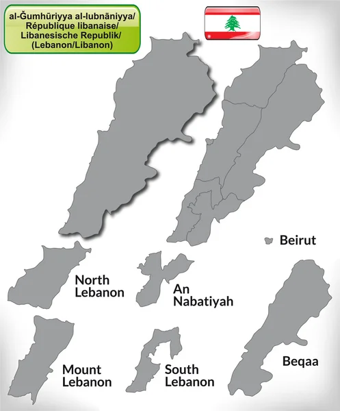 Map of Lebanon — Stock Vector