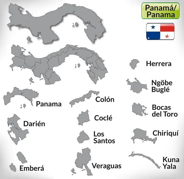 Mapa online de Panamá — Archivo Imágenes Vectoriales